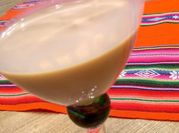 Una foto de whisky con leche condensada