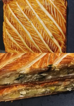 Une photo de Tourte au poireaux pommes de terre et fromage de chèvre