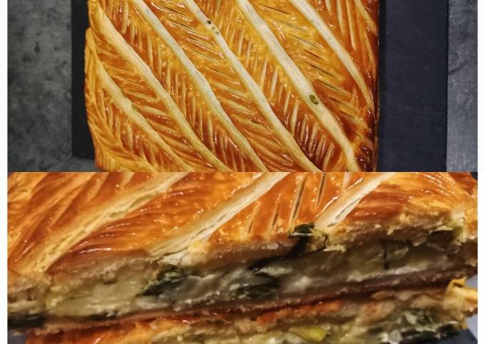 Tourte au poireaux pommes de terre et fromage de chèvre