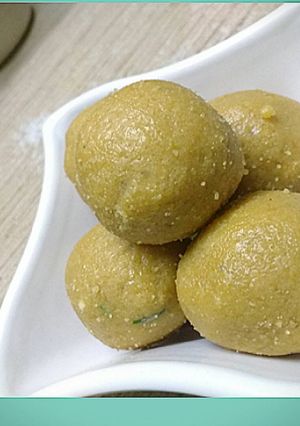 A picture of Moong Dal Ladoo .