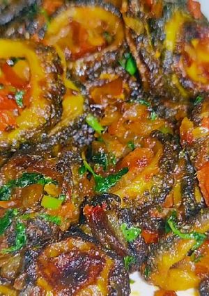 A picture of Dry Karela fry sabzi.