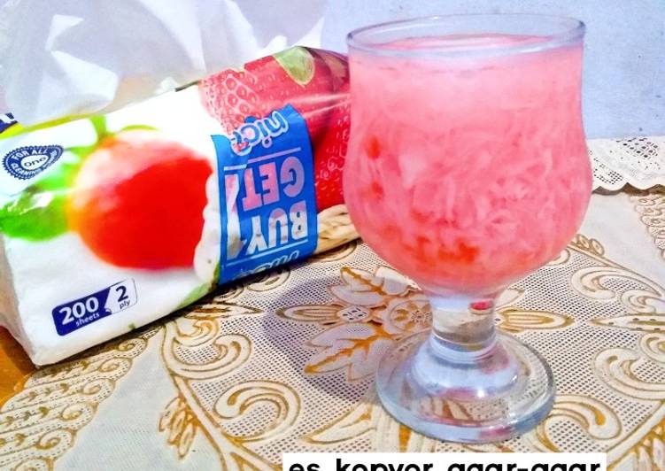 Resep Es kopyor agar-agar yang Lezat