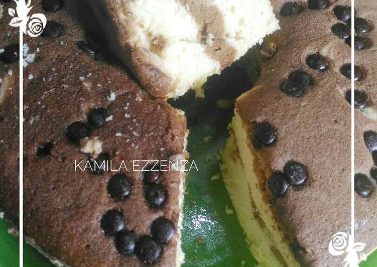 Cara Gampang meracik Bolu marmer putih telur, Lezat Sekali