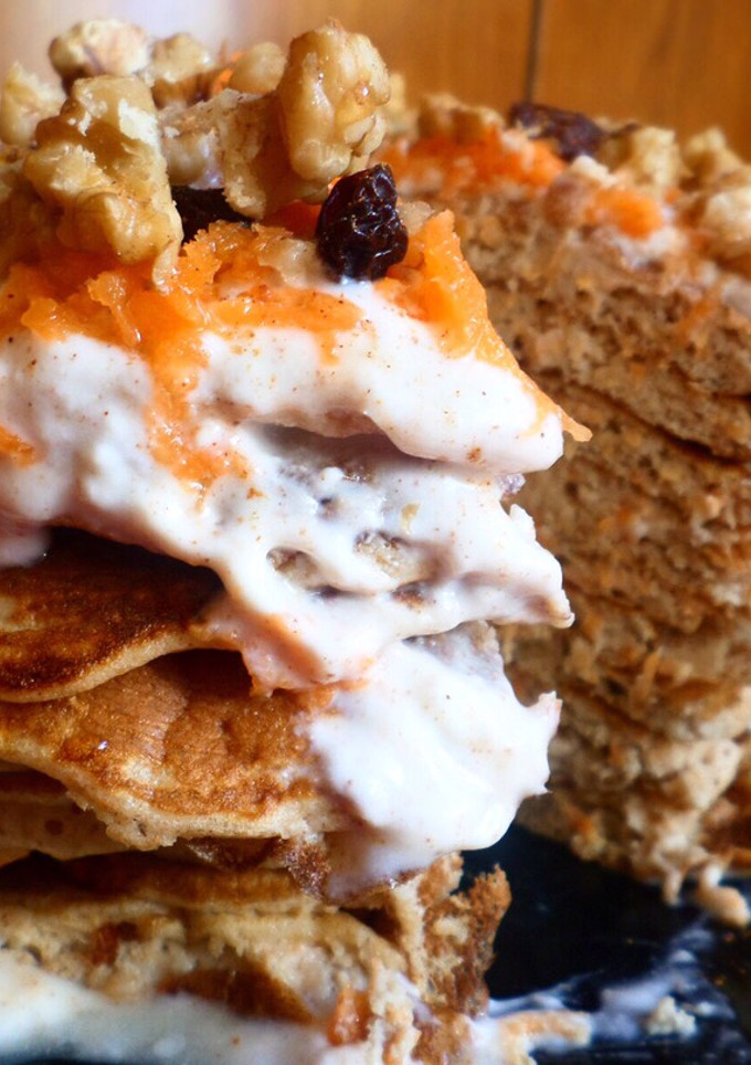 Una foto de Tortitas de avena “carrot cake”