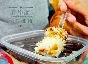 Foto resep Eclairs cake choco cheese (Dessert Box)