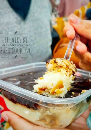 Foto resep Eclairs cake choco cheese (Dessert Box)