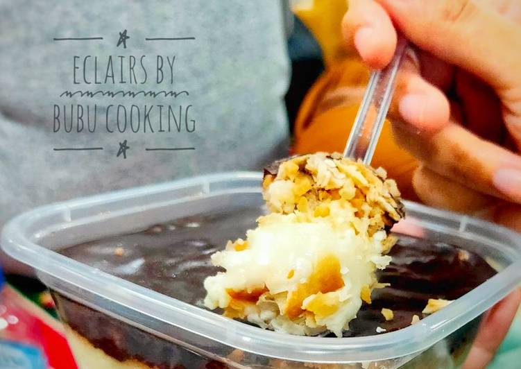 10 Resep: Eclairs cake choco cheese (Dessert Box) Untuk Pemula!