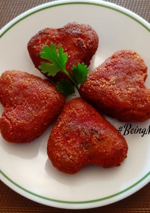 A picture of Beetroot Tikki.