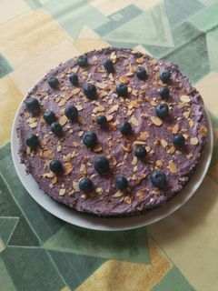 Áfonyás sajttorta (sütés nélkül) recept fotója