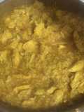 Arroz amarillo con pollo de ayer