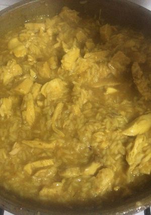 Una foto de Arroz amarillo con pollo de ayer