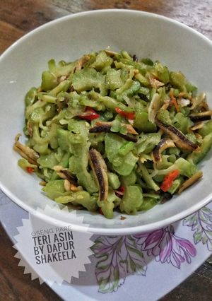 Foto resep Oseng Pare Teri Asin