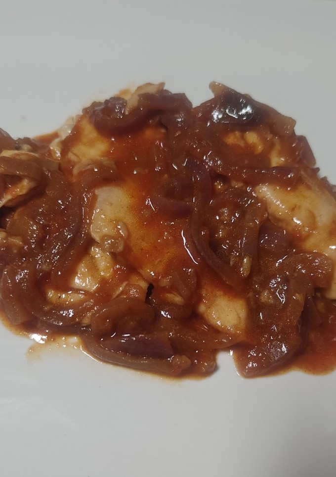 Una foto de Lubina en salsa rápida