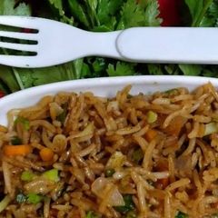 A picture of Chinese fried rice.