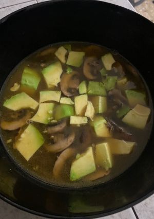 Una foto de Sopa de champiñones desintoxicante