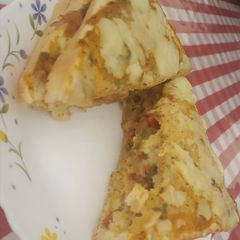 A picture of Cheesy bread sandwich.