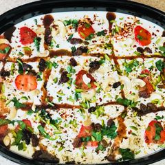 A picture of Steamed dahi wada with fruits#Monsoon Delight27/6/2018.
