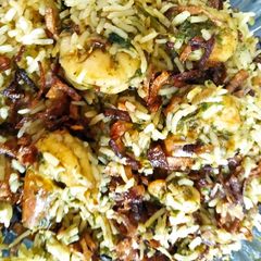 A picture of Prawn pulao.