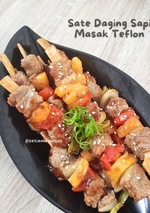 Foto resep Sate Daging Sapi Masak Teflon