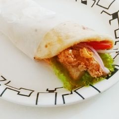 A picture of Chicken Shawarma in Pita Bread.