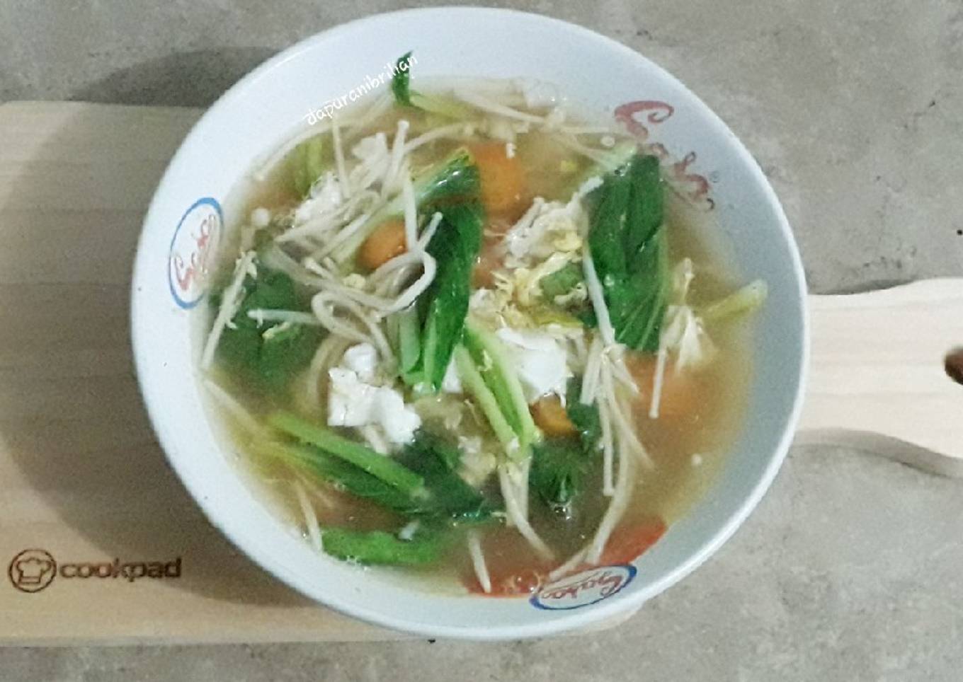 Sop jamur enoki enak