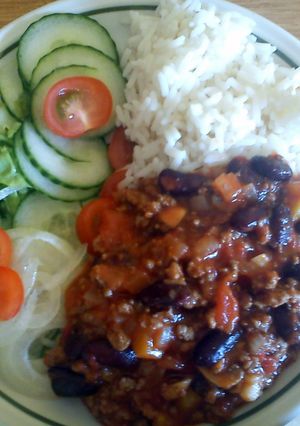 A picture of homemade warm chilli.