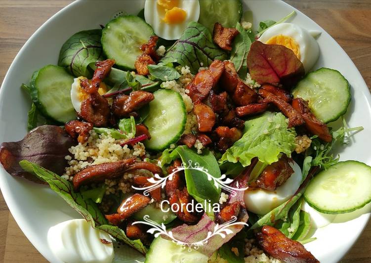 Cara Termudah Menyiapkan Chicken teriyaki salad Menggugah Selera