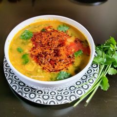 A picture of Dal Palak, Methi Leaves.