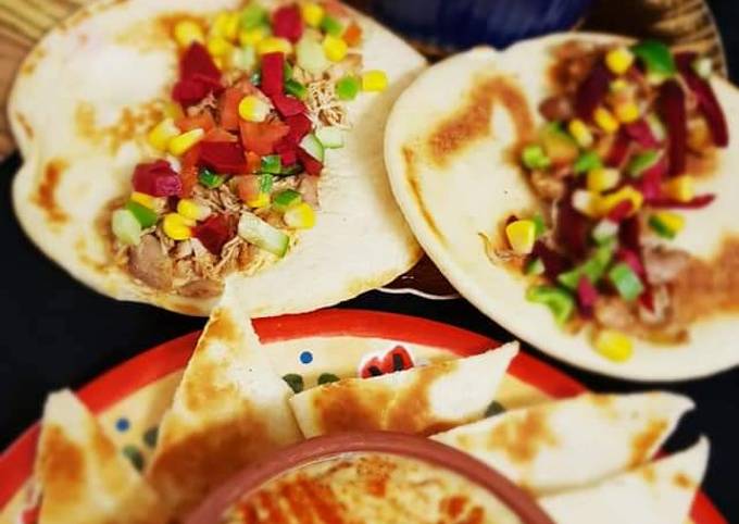 Shawarma with homemade hummus