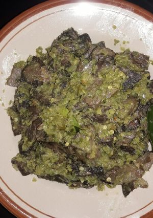 Foto resep Paru sambal hijau saos tiram