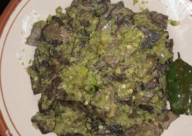 Resep Unik Paru sambal hijau saos tiram Enak Sederhana