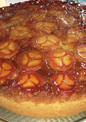 Una foto de Torta invertida de banana