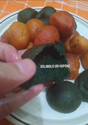 Foto resep Bola ubi kopong pelangi