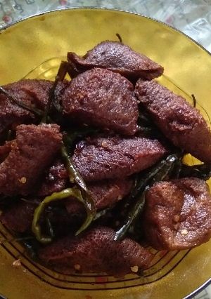 Foto resep Tahu asin cokelat cabai hijau