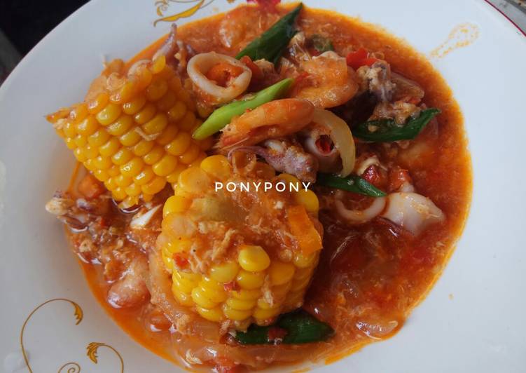 Resep Mix seafood saos padang yang Bikin Ngiler