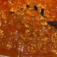 A picture of Chicken “Spsketti”.