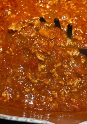 A picture of Chicken “Spsketti”.