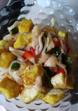 Foto resep Tumis jamur tahu#5resepterbaruku