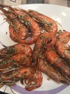 Una foto de Langostinos a la plancha