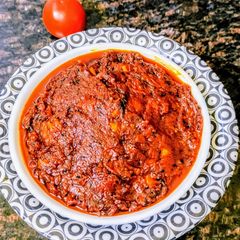 Tomato Garlic Pickle A picture of Tomato Garlic Pickle.