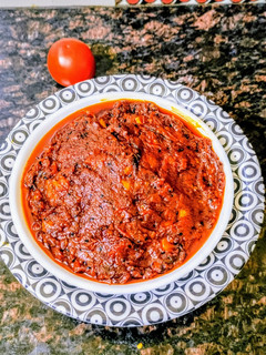 A picture of Tomato Garlic Pickle.