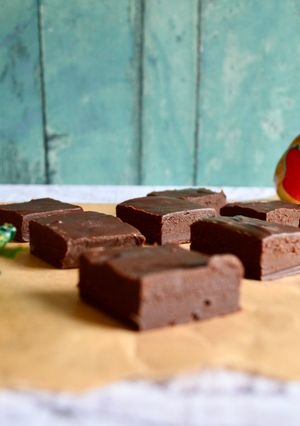 A picture of Brandy Butter Chocolate Fudge.