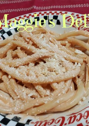 Una foto de Macarrones con crema y 2 quesos