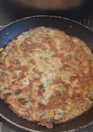 Foto resep Telor "dadar" pizza