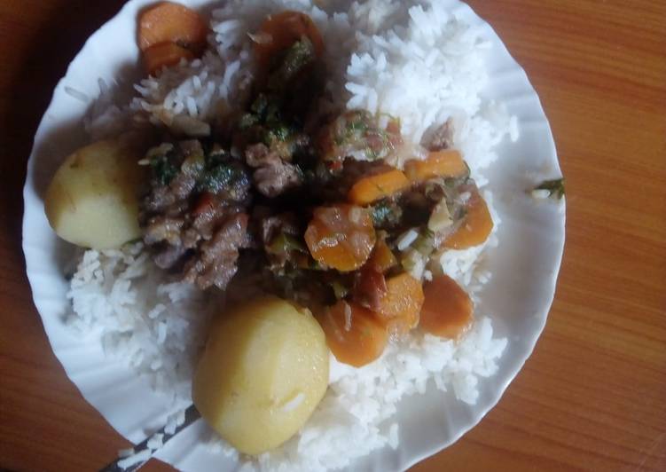 Rice beef stew