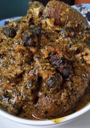 A picture of Efere Abak (Atama Soup).