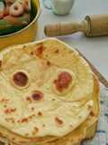 Roti pita tipis (panggang teflon)