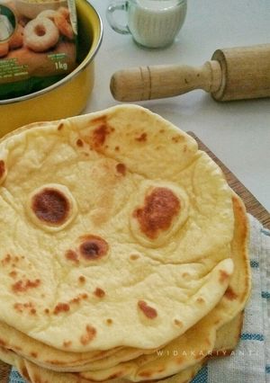 Foto resep Roti pita tipis (panggang teflon)