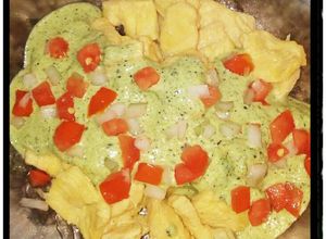 Una foto de Fajitas de pollo con crema de poblano