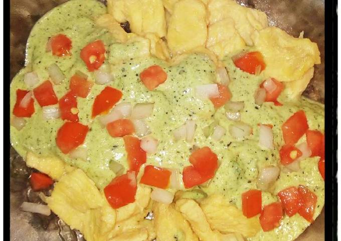 Fajitas de pollo con crema de poblano Receta de guadalupe arrona- Cookpad